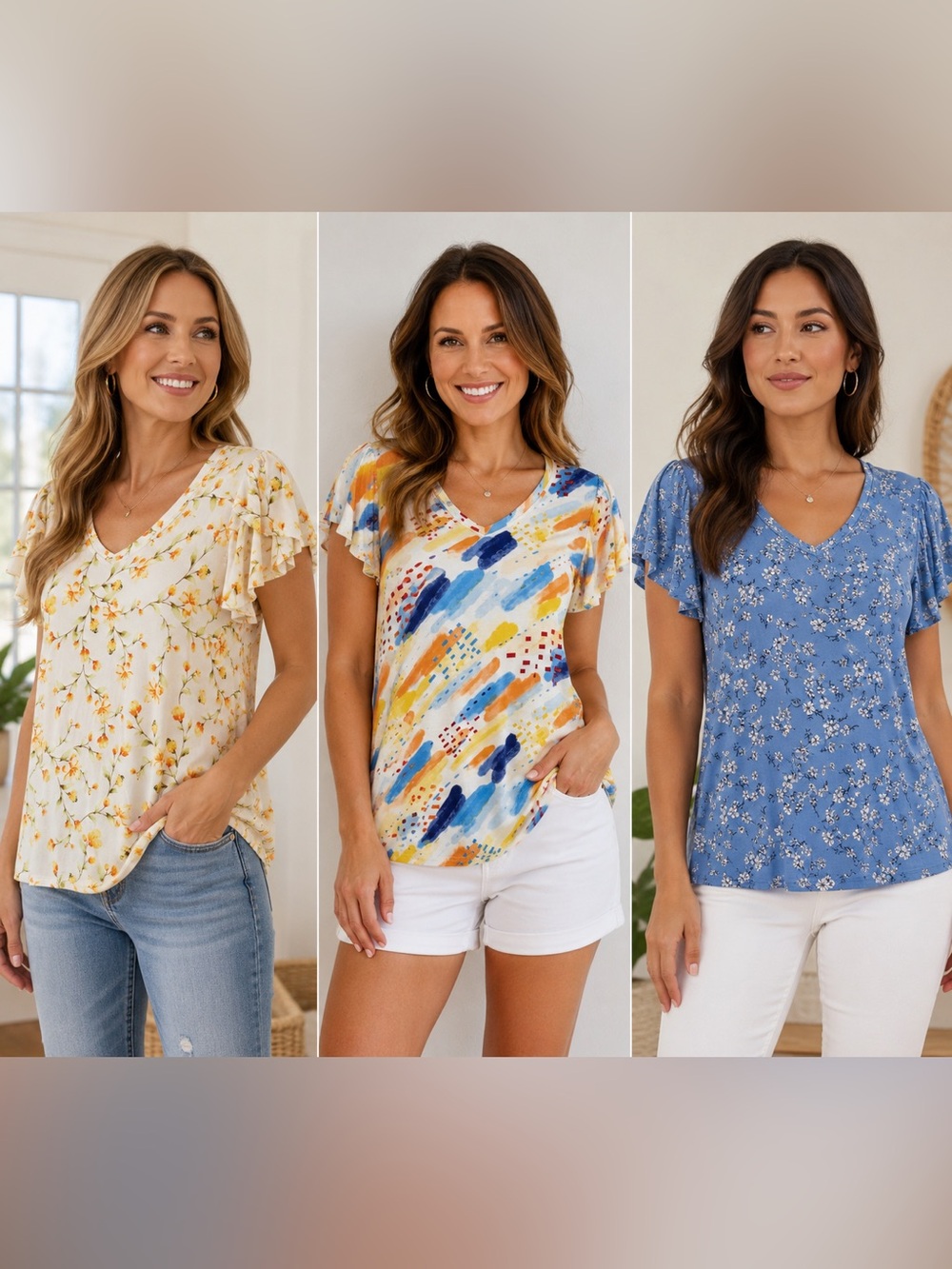 🌸 3 Beautiful Tops — Perfect for Everyday Style! 🌸 BRAND NEW WITHOUT 🏷️